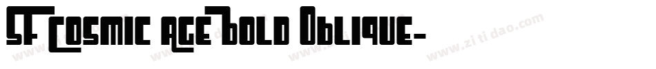 SF Cosmic Age Bold Oblique字体转换
